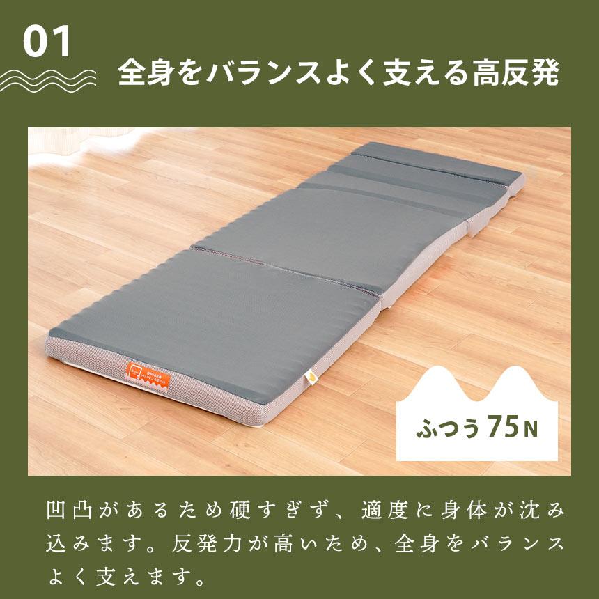 西川（nishikawa） ごろ寝マット 約60×180cm 高反発マットレス セミ