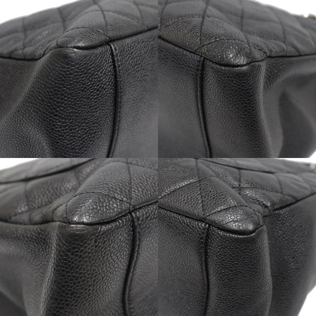 キャビアスキン シャネル CHANEL GST チェーン トート バッグ 黒