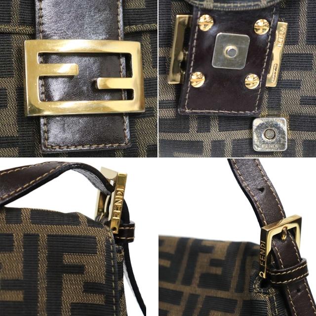 FENDI（フェンディ） ズッカ柄 マンマバケット ショルダー キャンバス