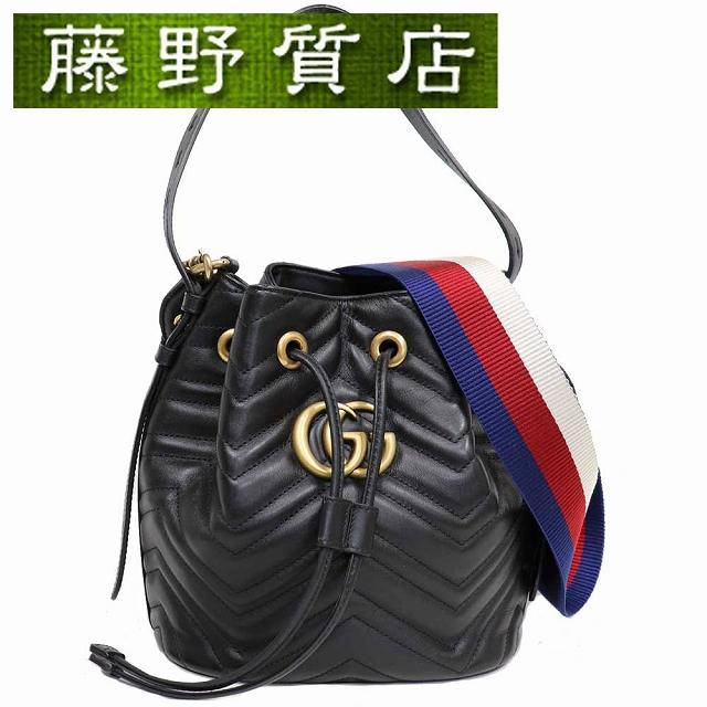 GG Marmont （美品）グッチ GUCCI 2way 巾着 ショルダー GGマーモント