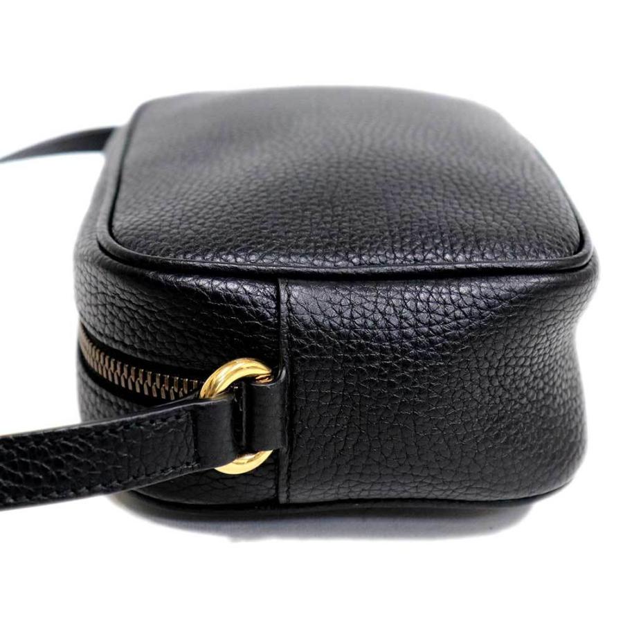 GUCCI（グッチ） （美品）グッチ ソーホーショルダー バッグ 黒 レザー