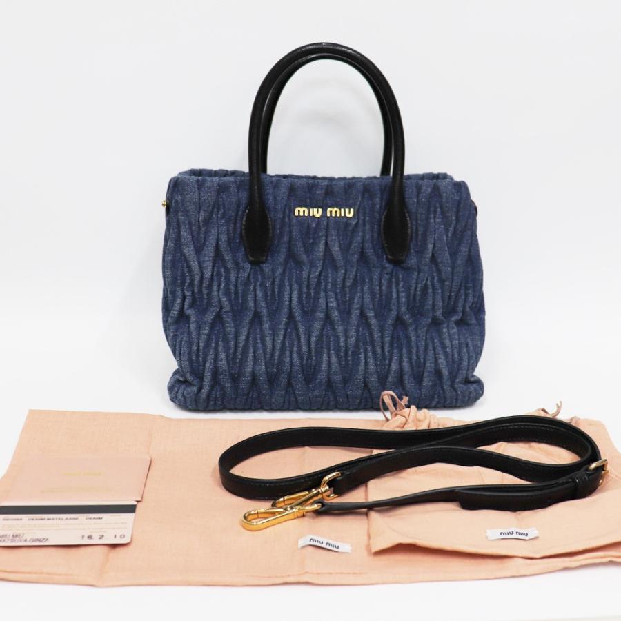 miu miu（ミュウミュウ） 2way ハンド バッグ マテラッセ デニム