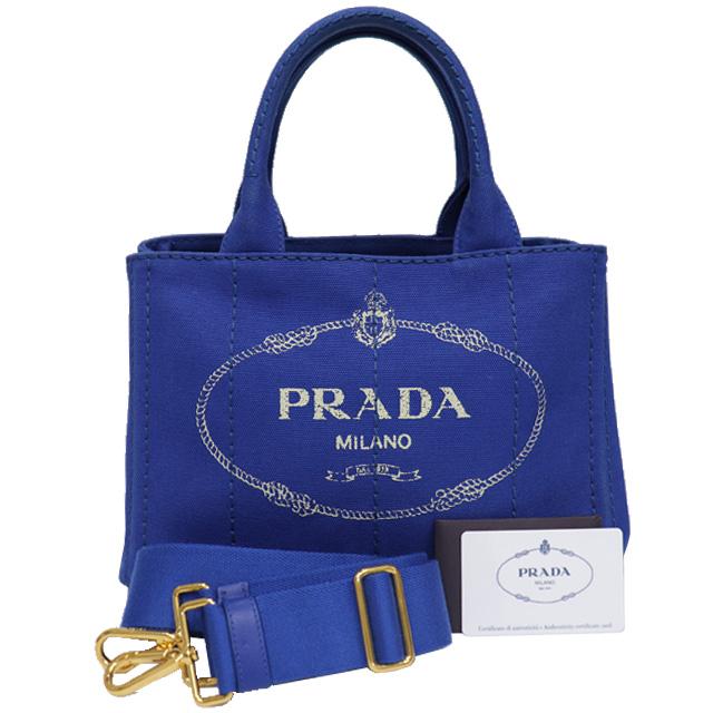 CANAPA プラダ PRADA カナパ 2way バッグ 1BG439 青 キャンバス