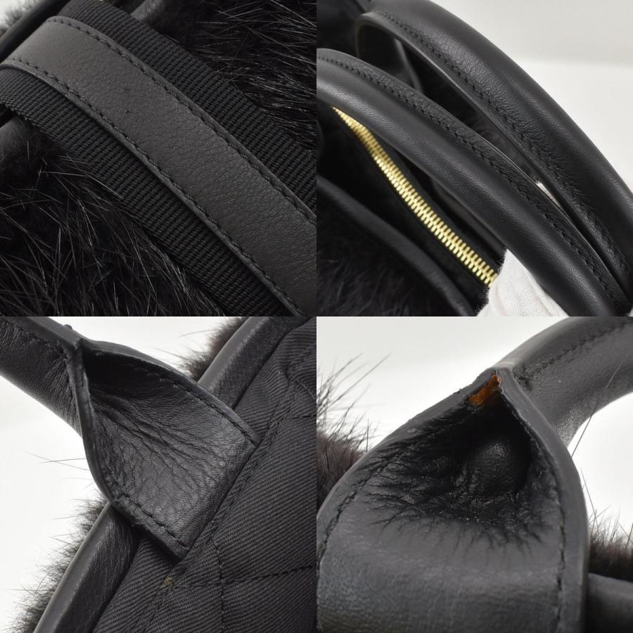 MONCLER（モンクレール） ハンドバッグ ファーバッグ 2wayショルダー