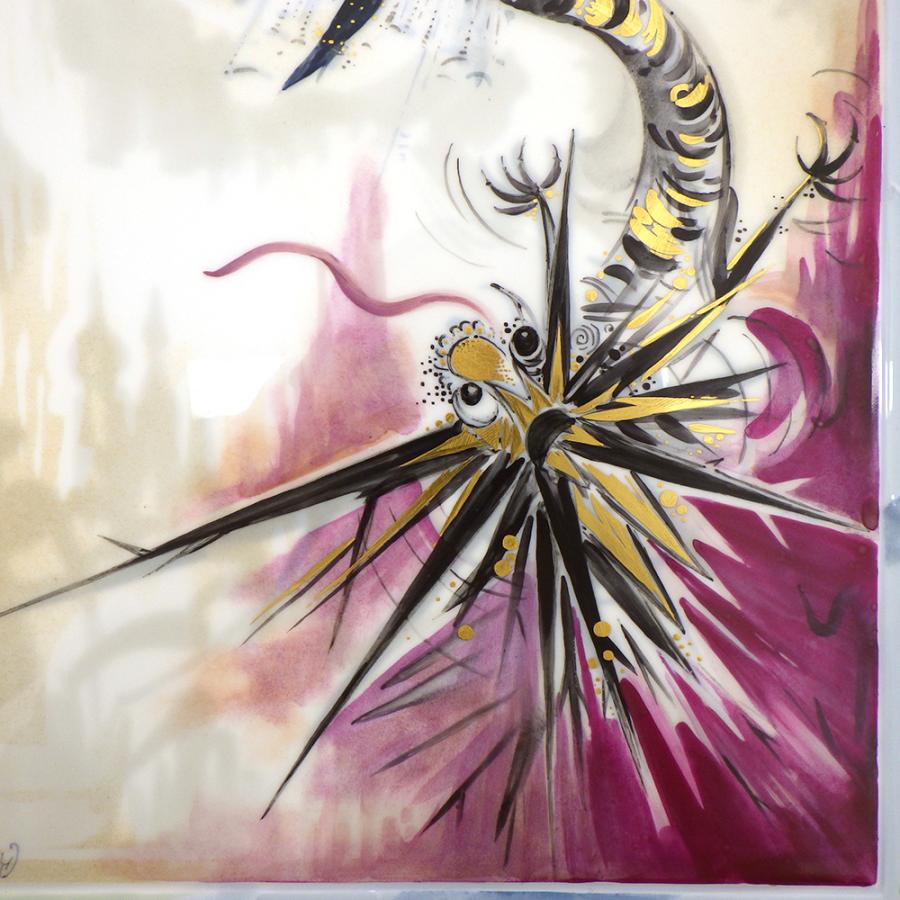 マイセン ドラゴンメロディ III 陶板画 ハインツ・ヴェルナー 画寸