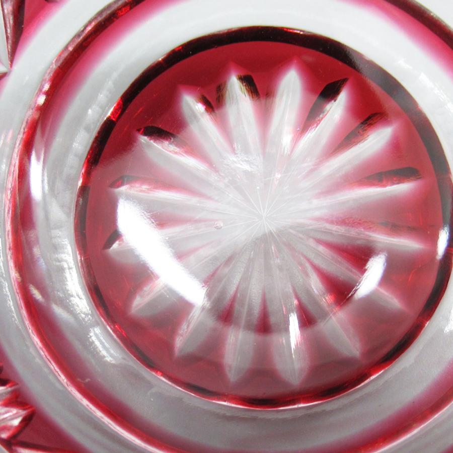 黒木国昭作 猪口 薩摩切子 ぐい呑み 青被せガラス 共箱付 江戸切子