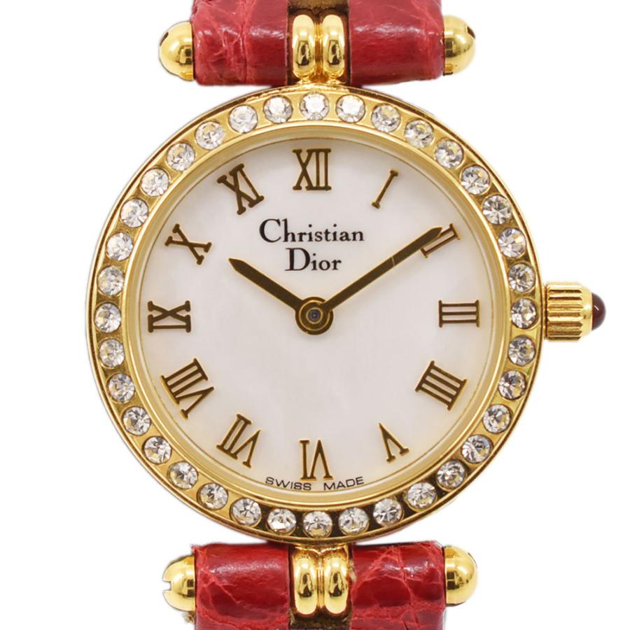 クリスチャンディオール Christian Dior 腕時計 ダイヤベゼル ホワイト