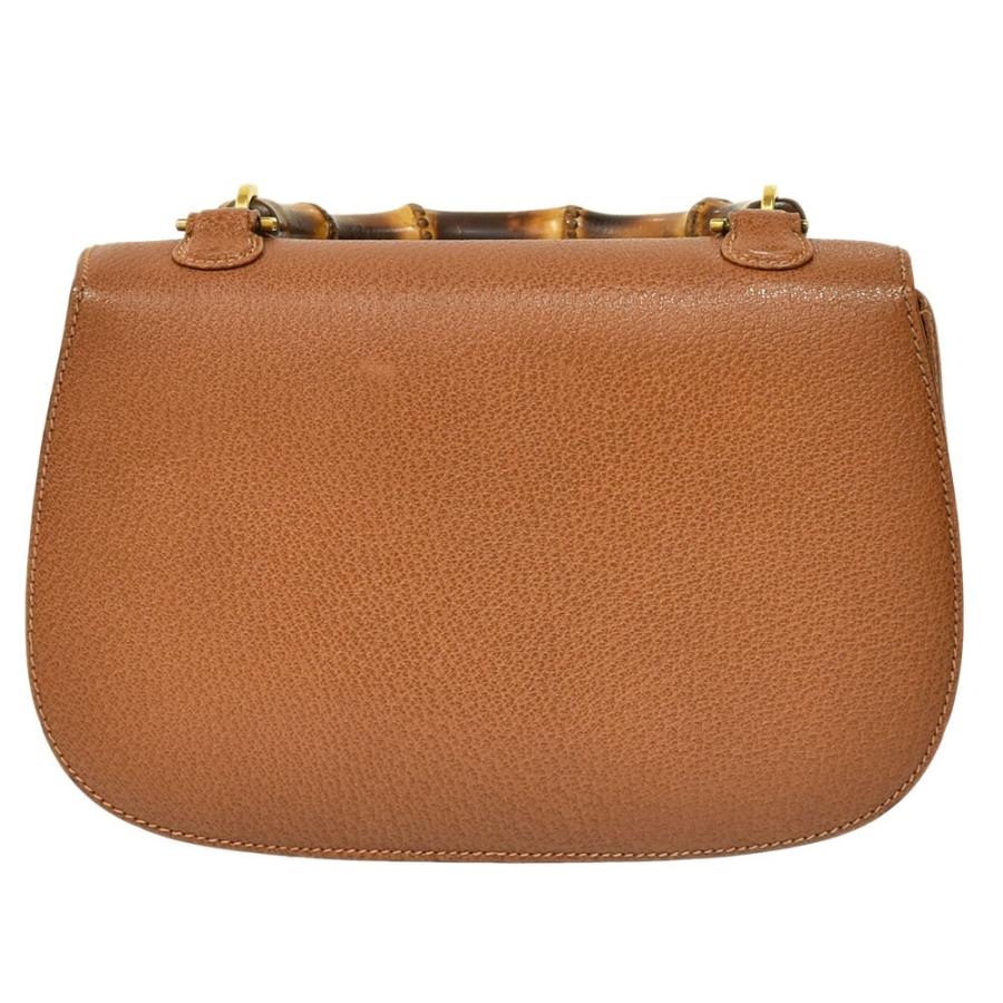 GUCCI（グッチ） バンブー ハンドバッグ 竹×レザー ブラウン×ゴールド