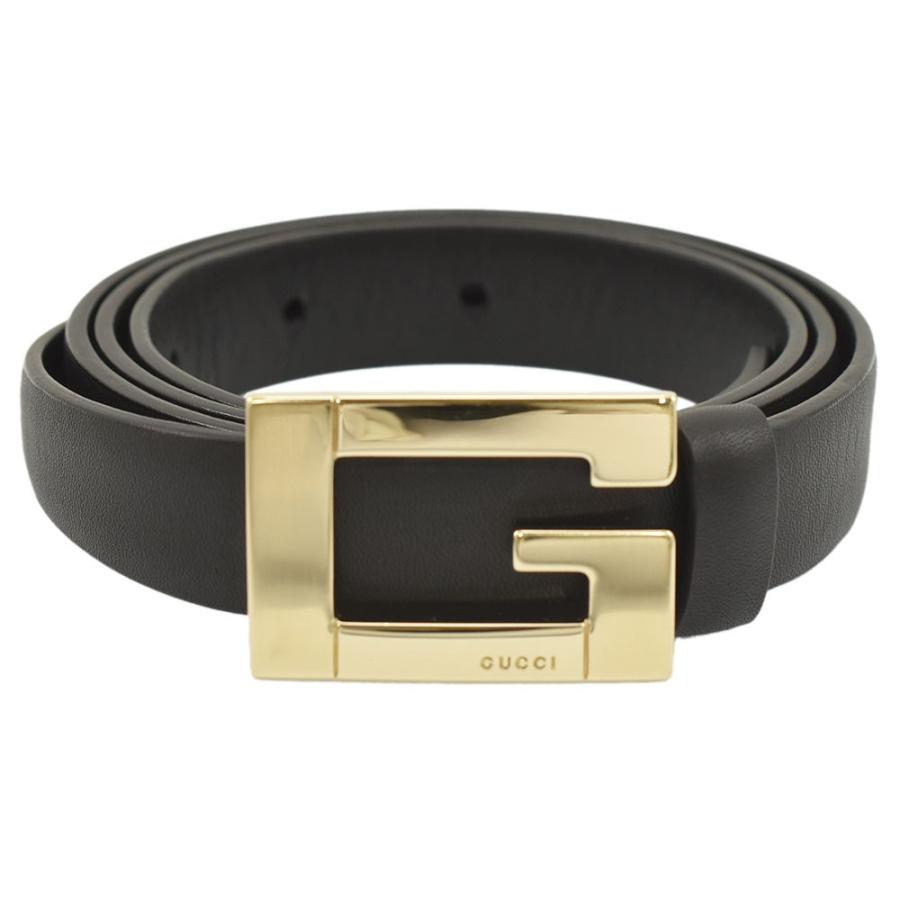 GUCCI（グッチ） GUCCI Gバックル レディース ベルト 細ベルト レザー