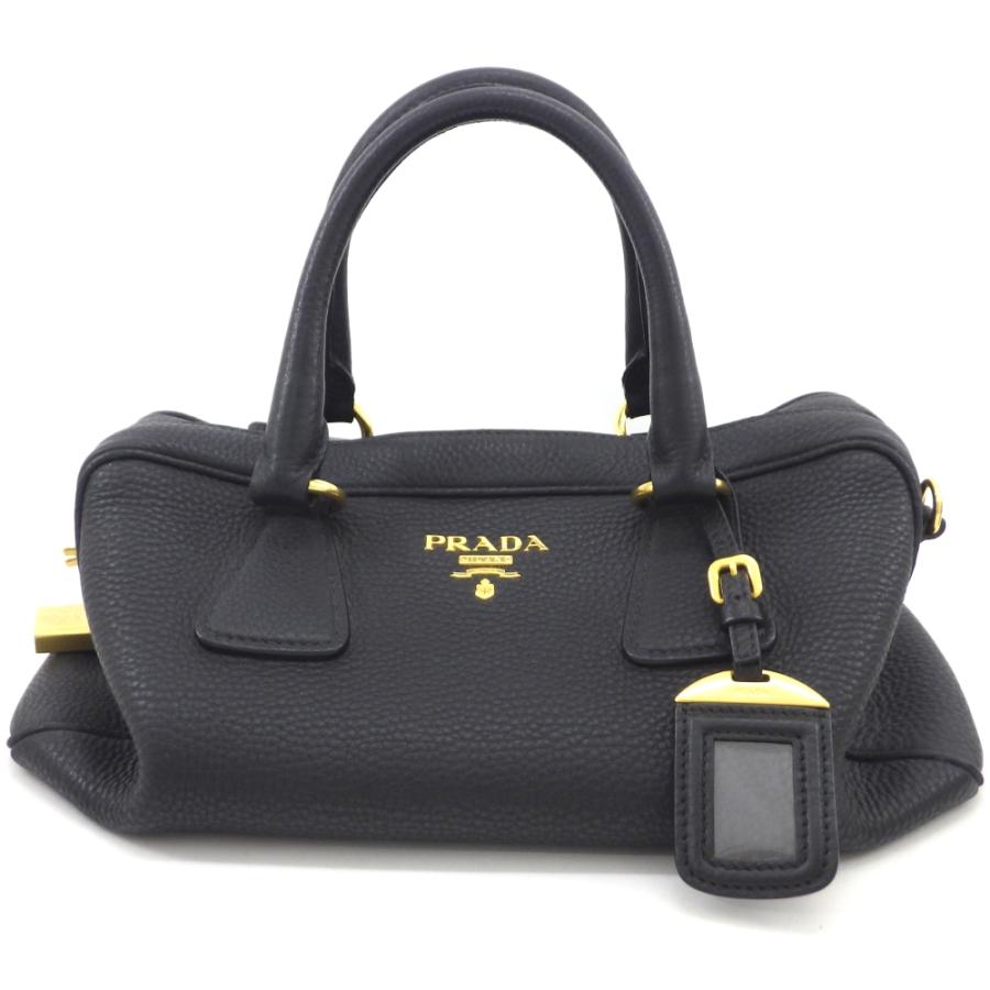 PRADA（プラダ） レザー ボストンバッグ ヴィッテロダイノ BL0867