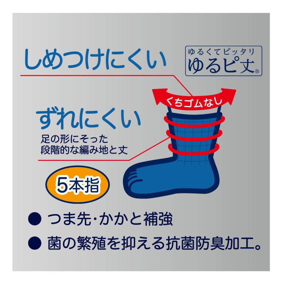 Fukuske（フクスケ） 福助 公式 ソックス クルー丈 5本指 メンズ