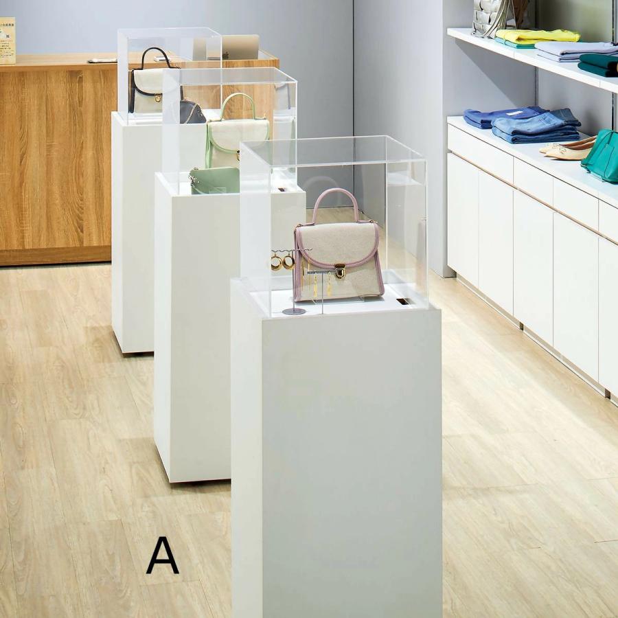 アクリルショーケース 木製土台付 平台 ステージ 商品ディスプレイ台