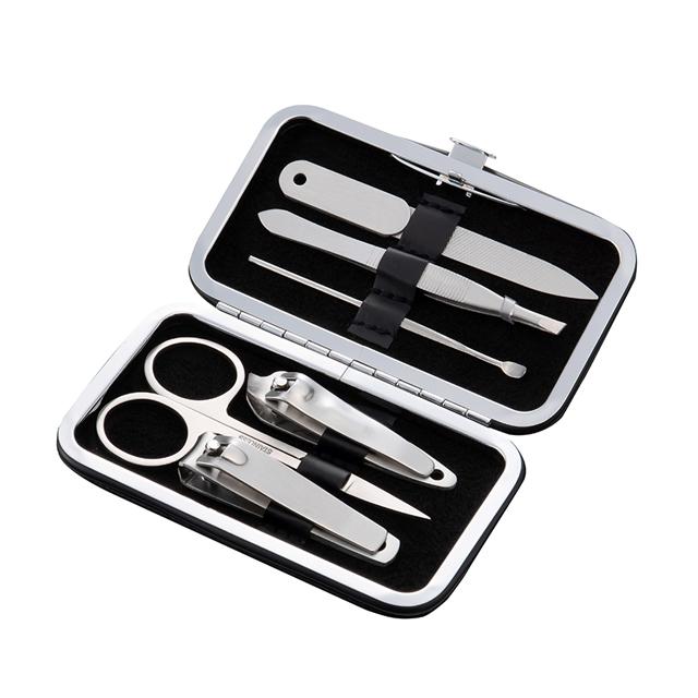 高級ステンレス製ネイルケアセット6P N2904 名入れできます（別料金