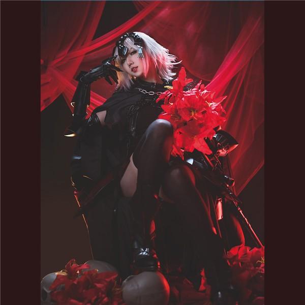 コスプレ衣装 Fate Grand Order FGO 黒ジャンヌ・ダルク オルタ 旗 靴