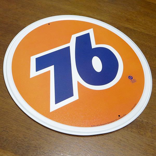 アメリカ製 76 ラウンドメタルサイン UNION ブリキ 看板 アメリカン