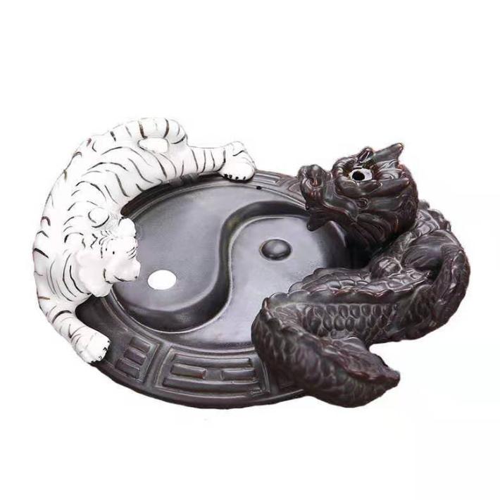 香炉 倒流香炉 陰陽 青龍白虎 龍騰虎闘 八卦 エネルギーワーク 幻想的