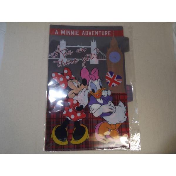 ディズニーキャラクター 仕切り付きクリアファイル（3ポケット） 3枚