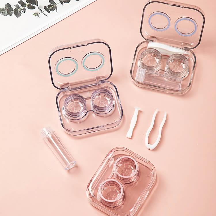 カラコンケース 4色分け クリアコンタクトレンズケース 4個セット 外出