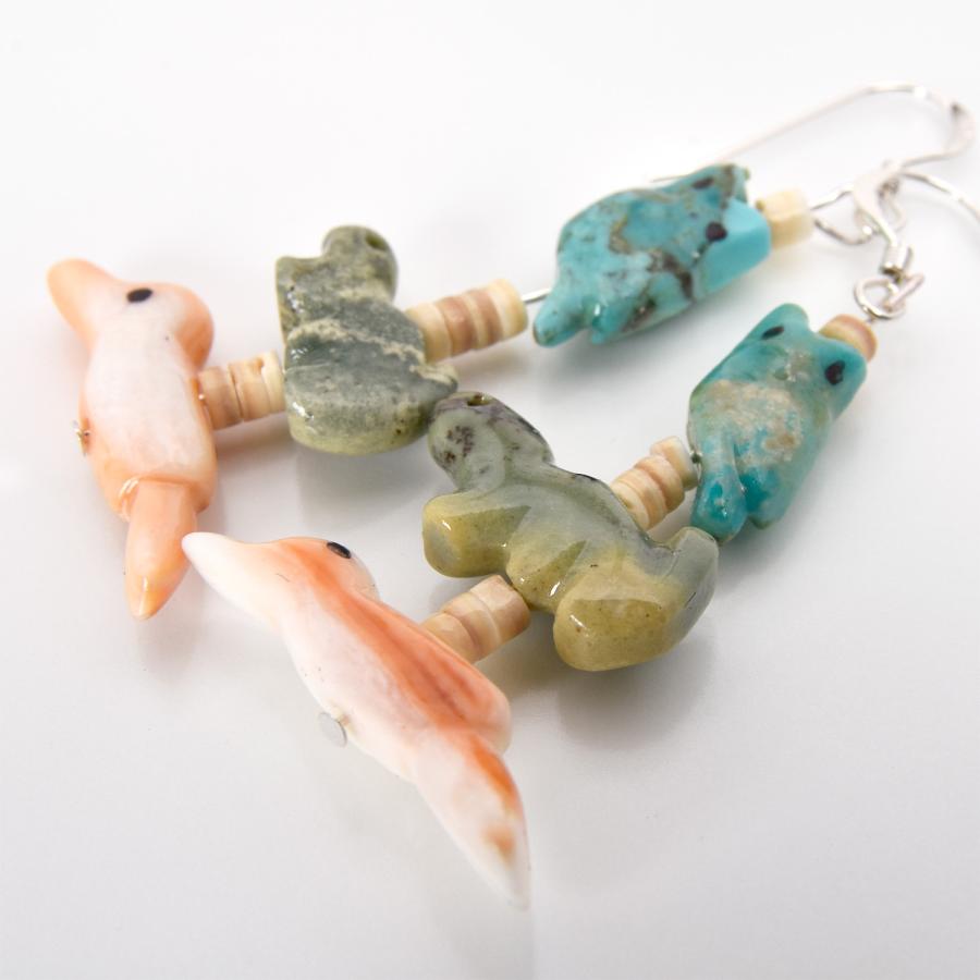 Indian Jewelry FUNNY公式ストア ズニ族 フェティッシュ ビーズ ピアス