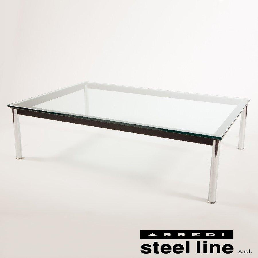 steel line LC10 ガラステーブル ローテーブル センターテーブル 120