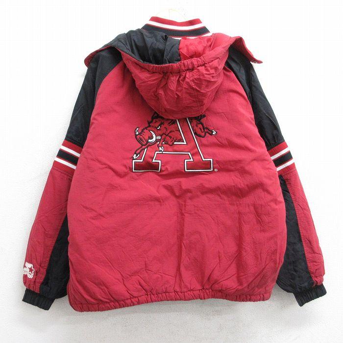 L/古着 スターター 長袖 ハーフジップ ナイロン アノラック ジャケット