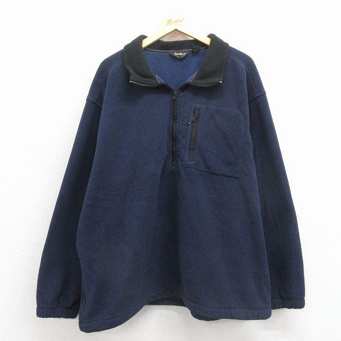 XL/古着 エディーバウアー 長袖 ハーフジップ フリース ジャケット