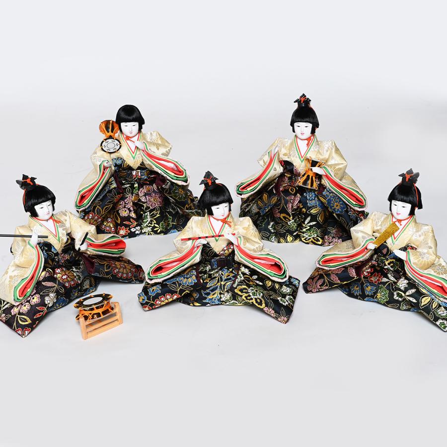 雛人形】【七段飾】七段飾万葉雛緋毛氈段：九番親王三五十三人揃伏見屋