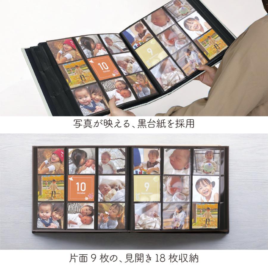 ナカバヤシ アルバム ましかく 大容量 9面ポケット セラピーカラー