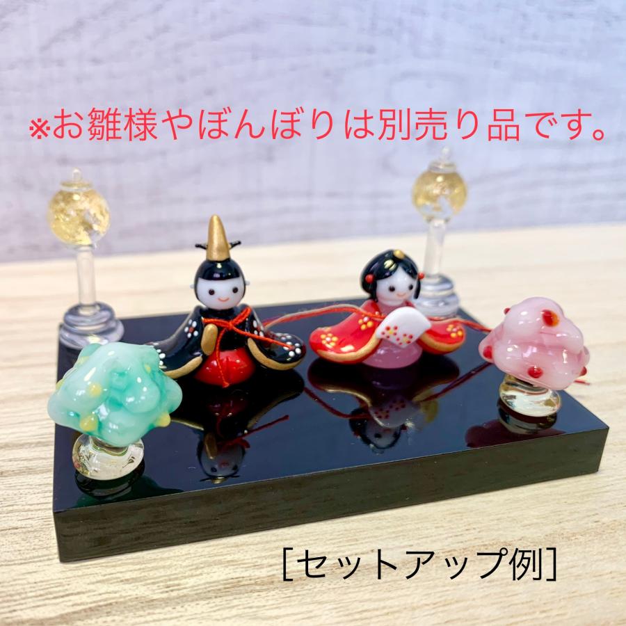 ミニガラス細工 桜と橘セット F156 ハンドメイド お雛様 桃の節句 桜