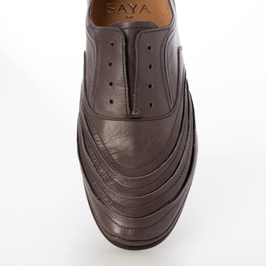 SAYA（サヤ） 23秋冬ボロネーゼ製法本革レースアップ風シューズ
