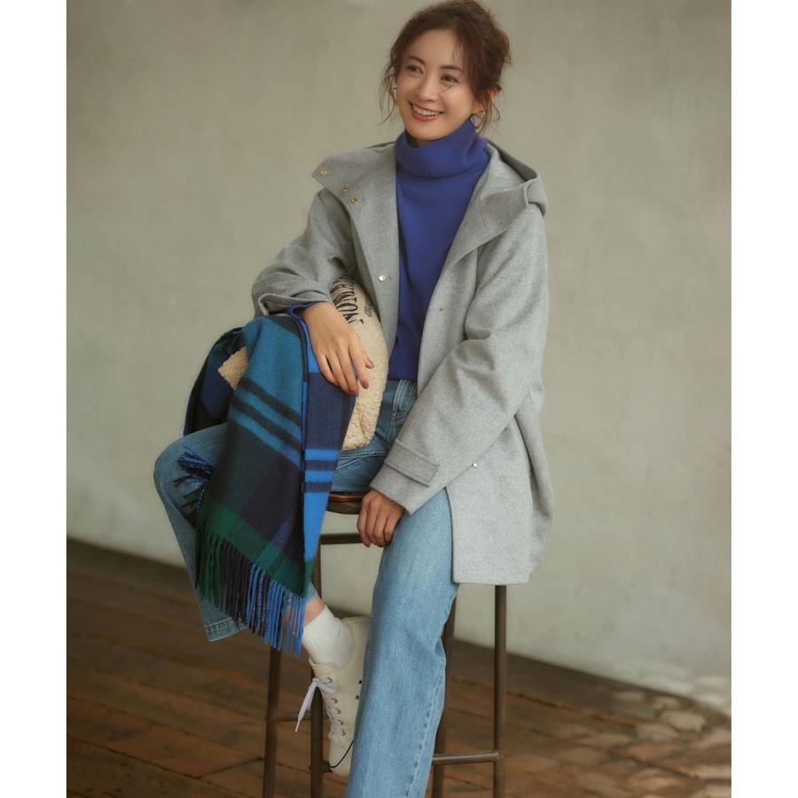 23区（ニジュウサンク） ウールカシミヤビーバー フード付き ショート