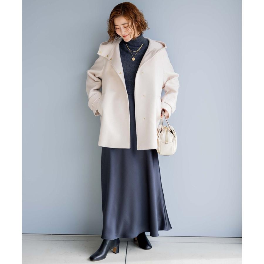 23区（ニジュウサンク） ウールカシミヤビーバー フード付き ショート