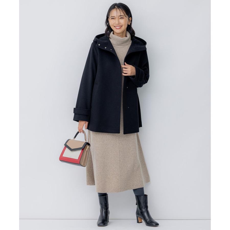 23区（ニジュウサンク） ウールカシミヤビーバー フード付き ショート