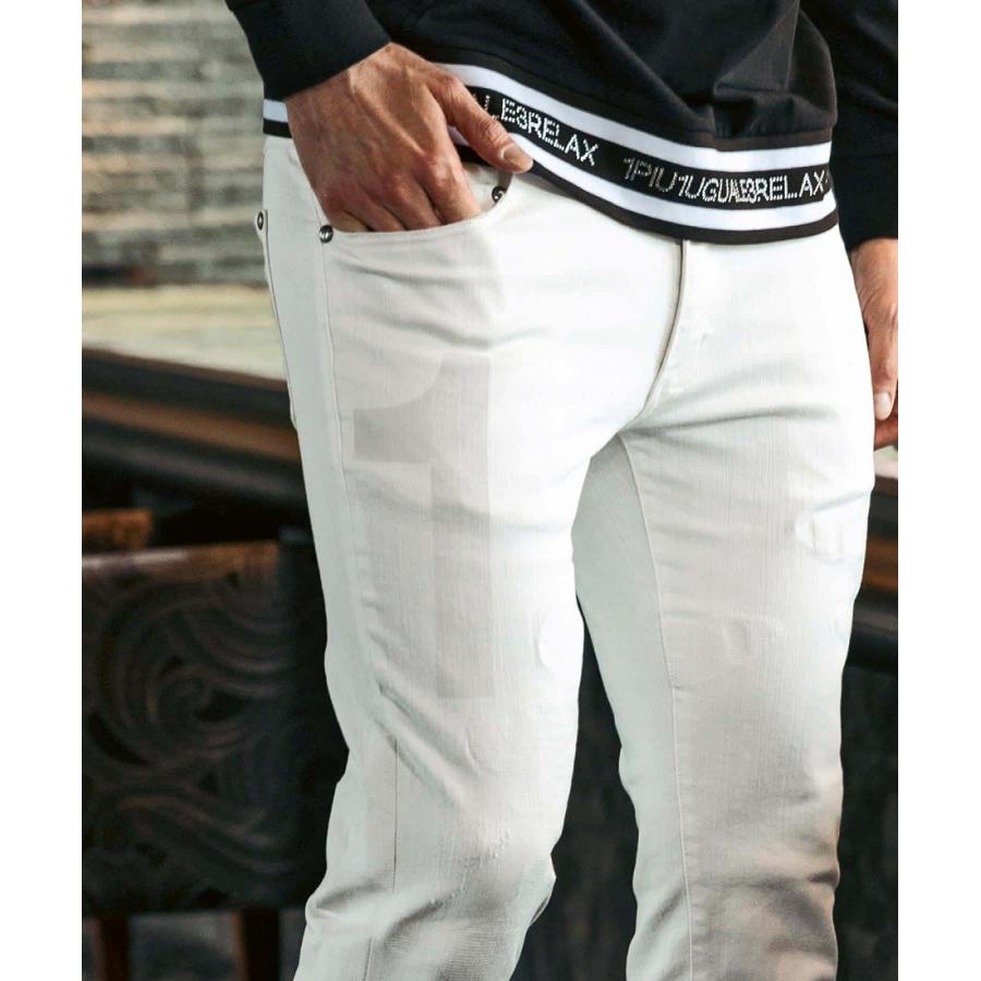 1PIU1UGUALE3 RELAX レーザーロゴ×カモ刺繍デニムパンツ : マルイ(丸井