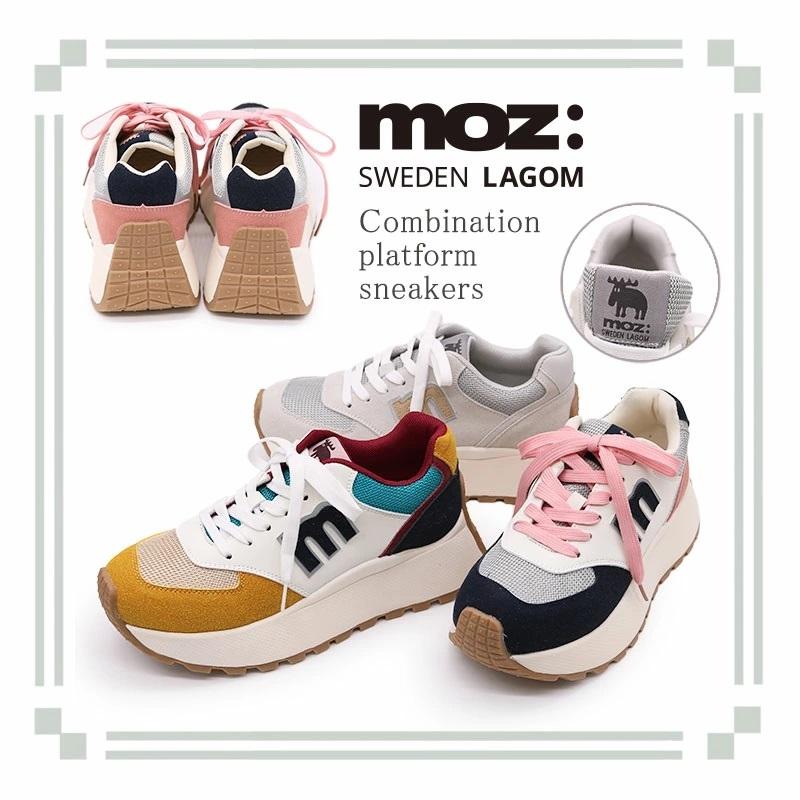 moz（モズ） 【25春夏新作】moz 厚底 カラーコンビスニーカー : マルイ