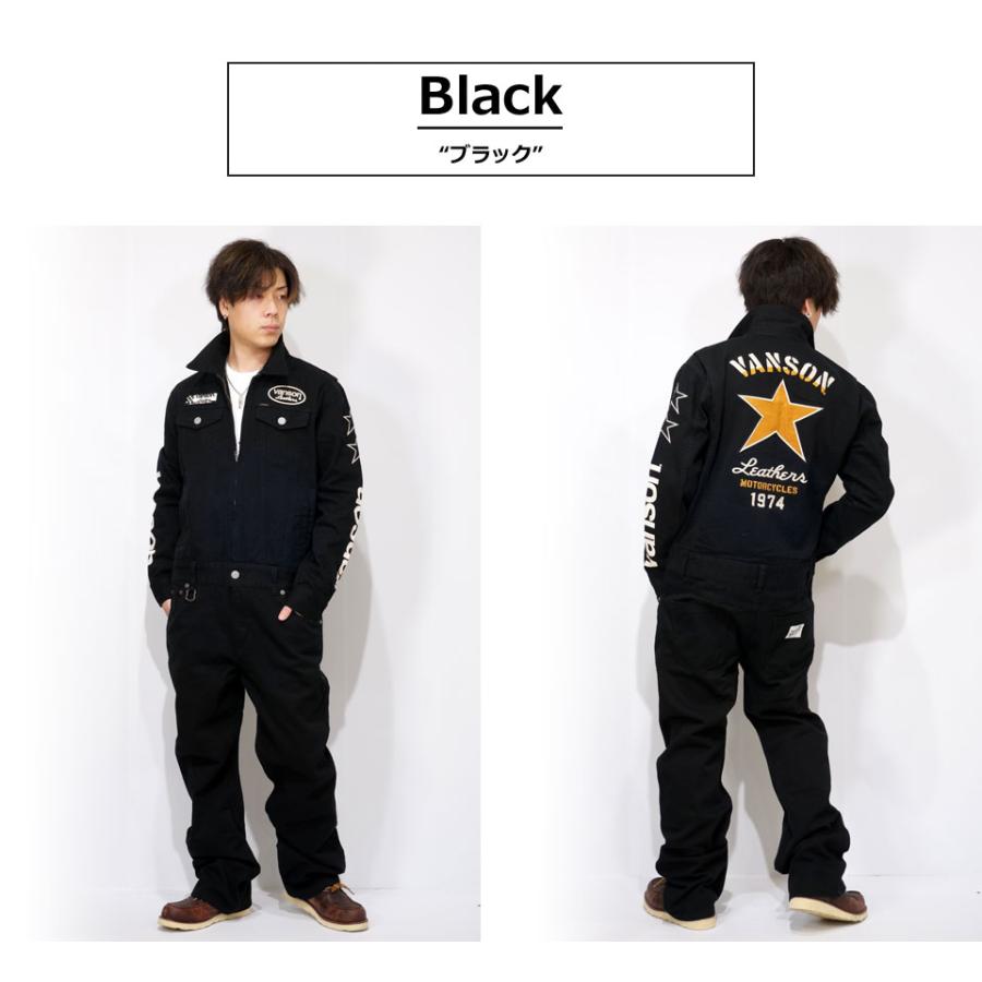 VANSON（バンソン） ワンスター 刺繍 つなぎ オールインワン ワーク