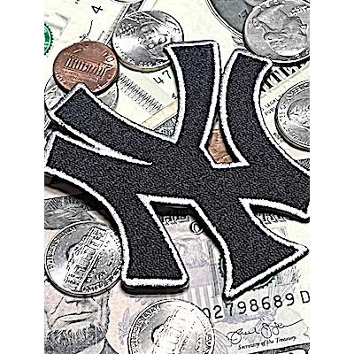 アメリカン雑貨 ワッペン アップリケ New York Yankees BLACK