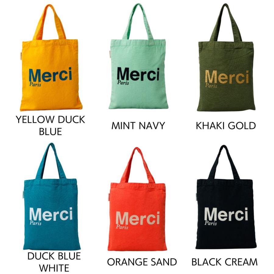 MERCI（メルシー） 並行輸入 トートバッグ ミニトート コットン ロゴ