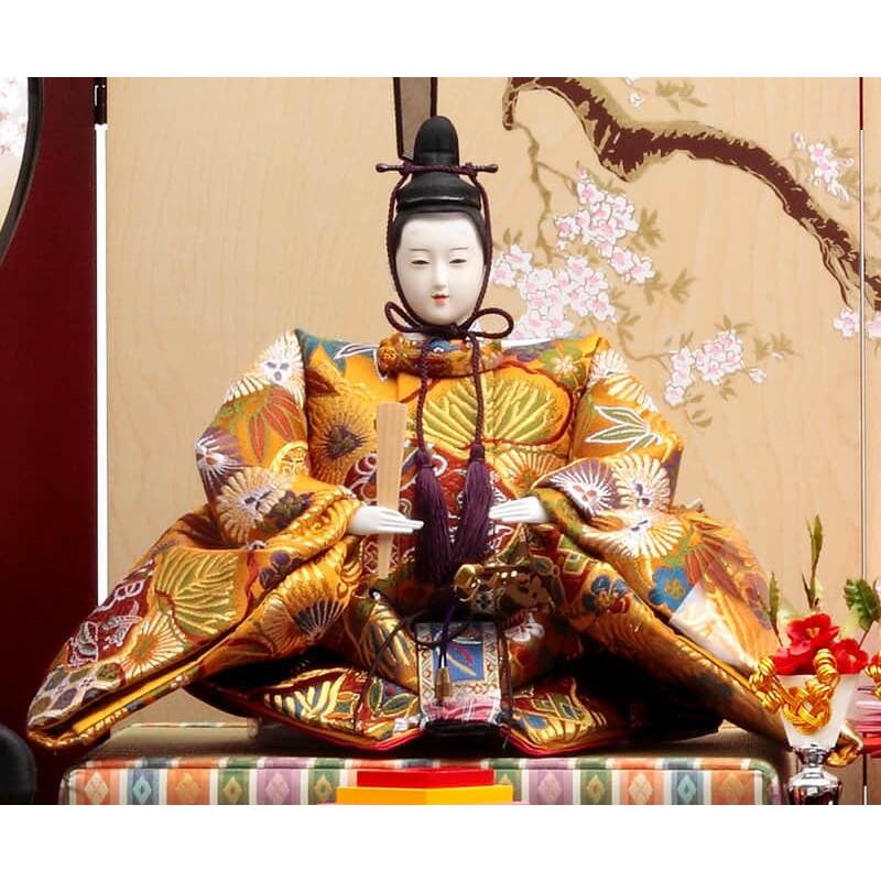 雛人形 久月 ひな人形 三段飾り 五人飾り 銘木シリーズ 栃 秀峰雛