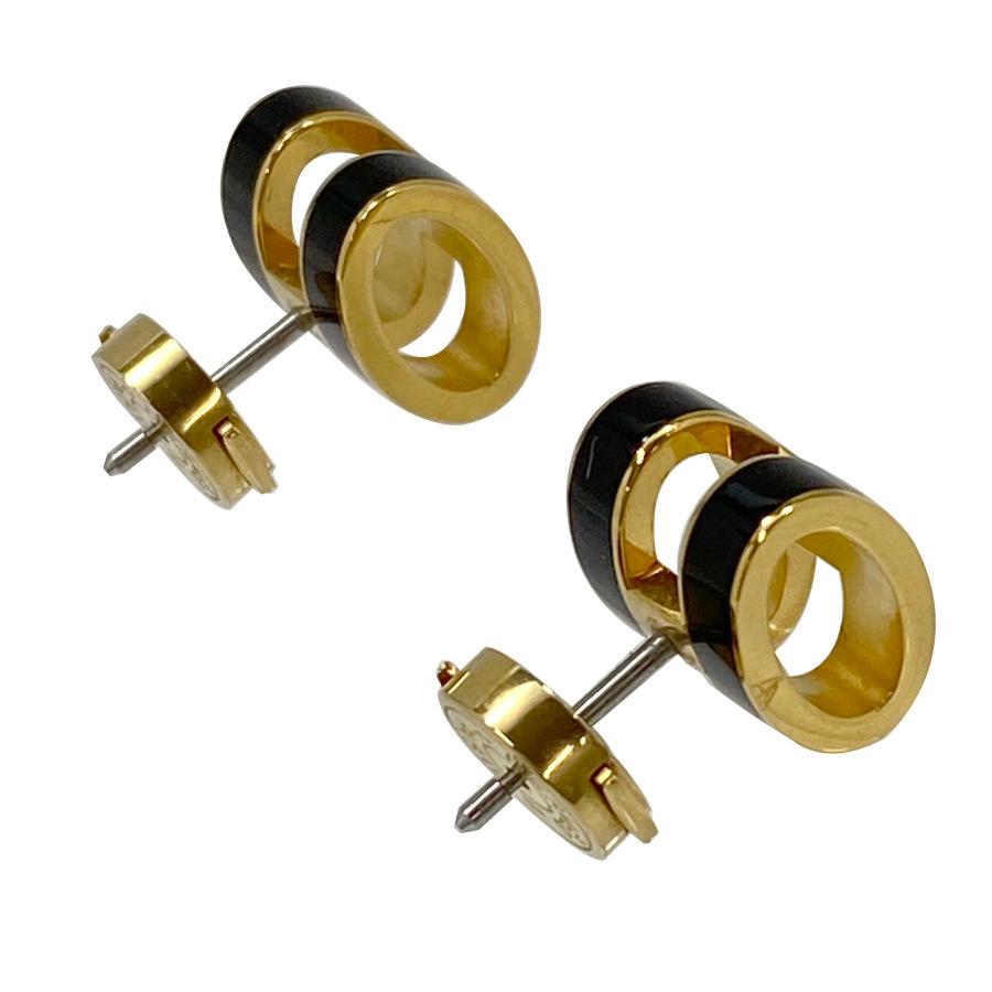 HERMES（エルメス） ポップ アッシュ H ピアス ゴールド ブラック