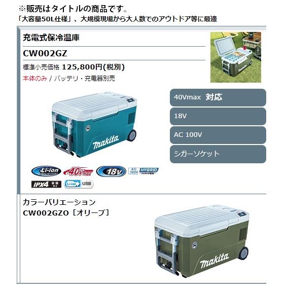 マキタ（makita） 充電式保冷温庫 CW002GZ 青 本体のみ 容量50L 保冷