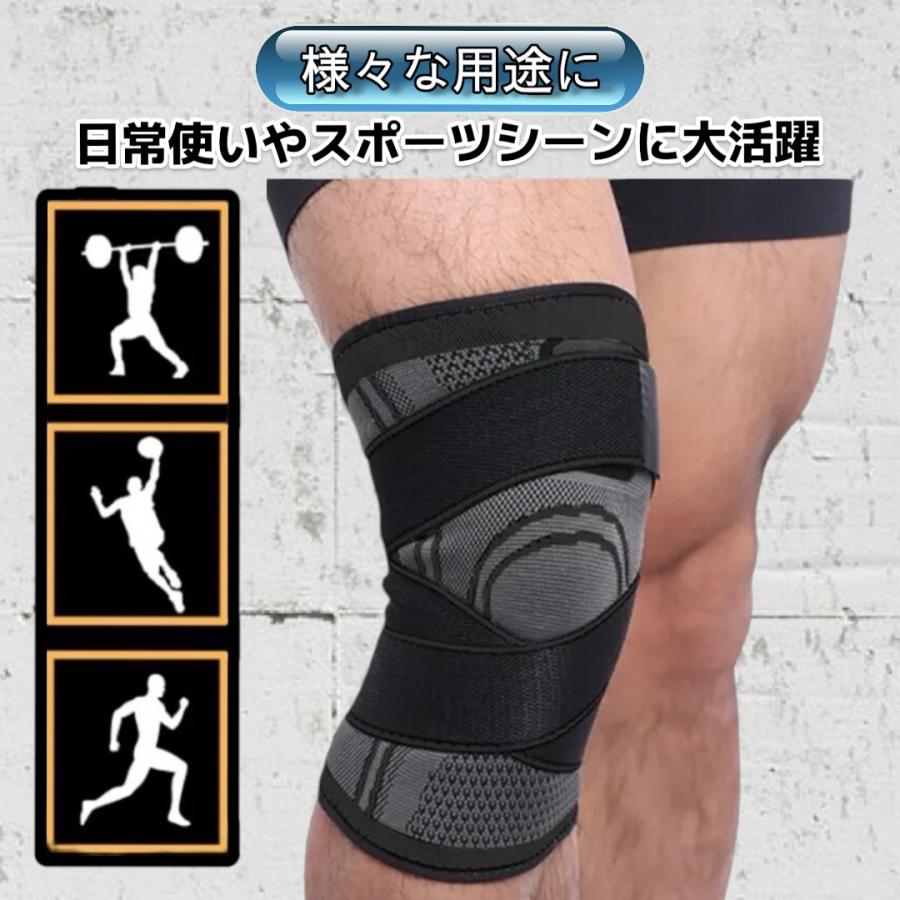 膝サポーター 2枚セット スポーツ トレーニング ブラック ひざ 黒 登山
