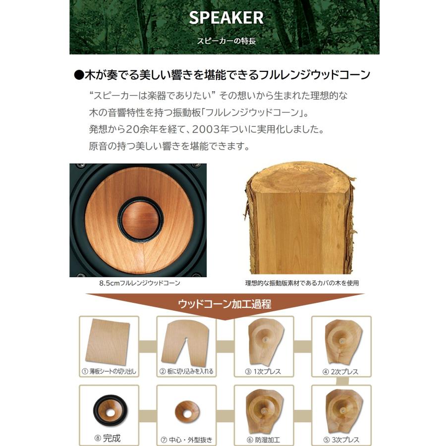 WOOD CONE Victor JVCケンウッド 一体型 ウッドコーン EX-D6 ｜ 高音質