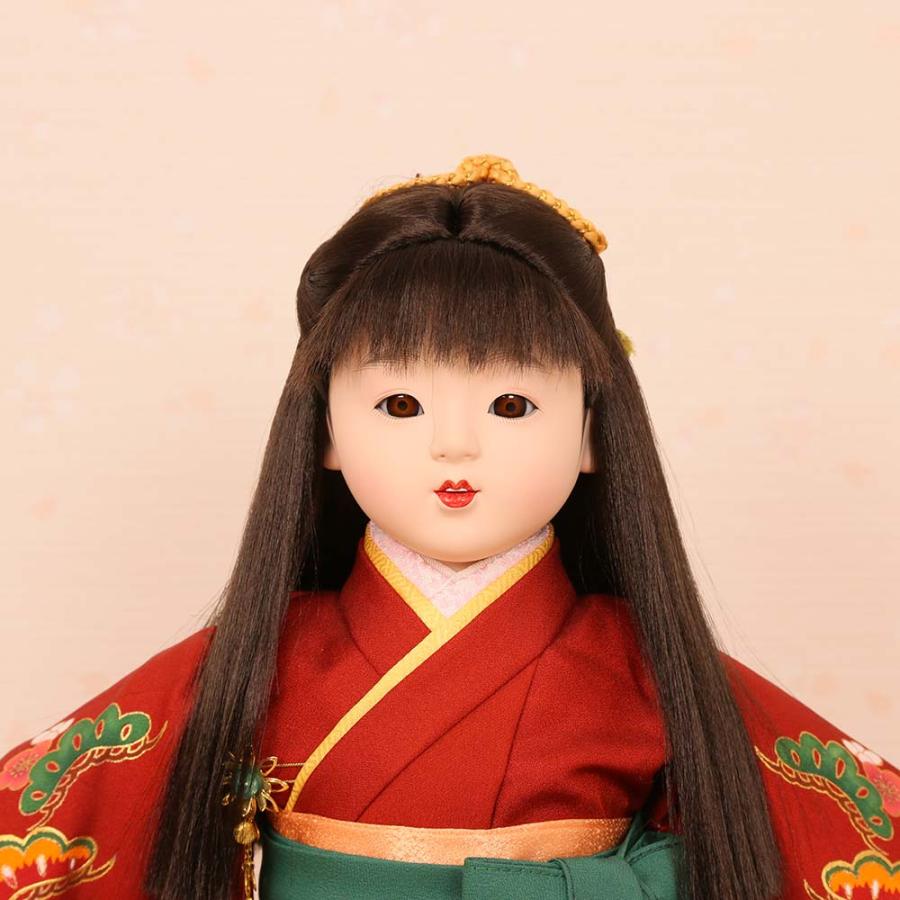 市松人形 齊藤公司作 13号 愛ちゃん 金彩友禅 袴 13d-hakama1-aid