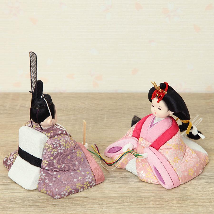 雛人形 コンパクト ココ 木目込み雛人形 親王飾り 二曲薄水色 金銀