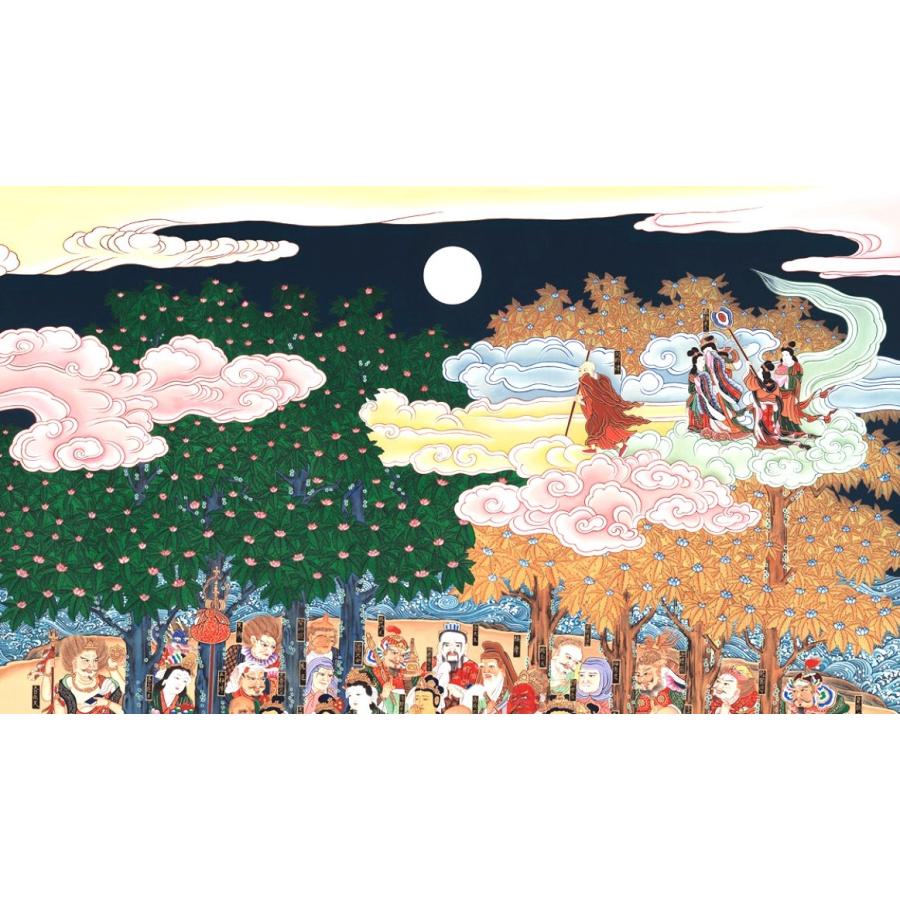 掛け軸 掛軸 釈迦涅槃図 大幅仏画 (複製画・新品) 桐箱・タトウ箱入り