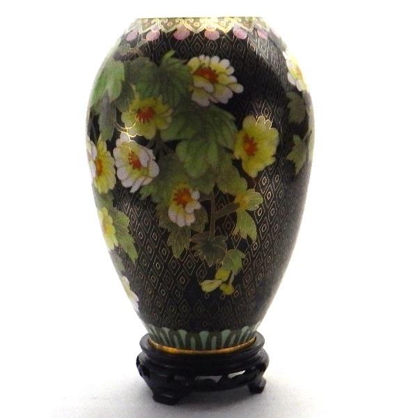 七宝焼き 七宝焼 昭和レトロ雑貨 昭和レトロ インテリア 花柄 花瓶