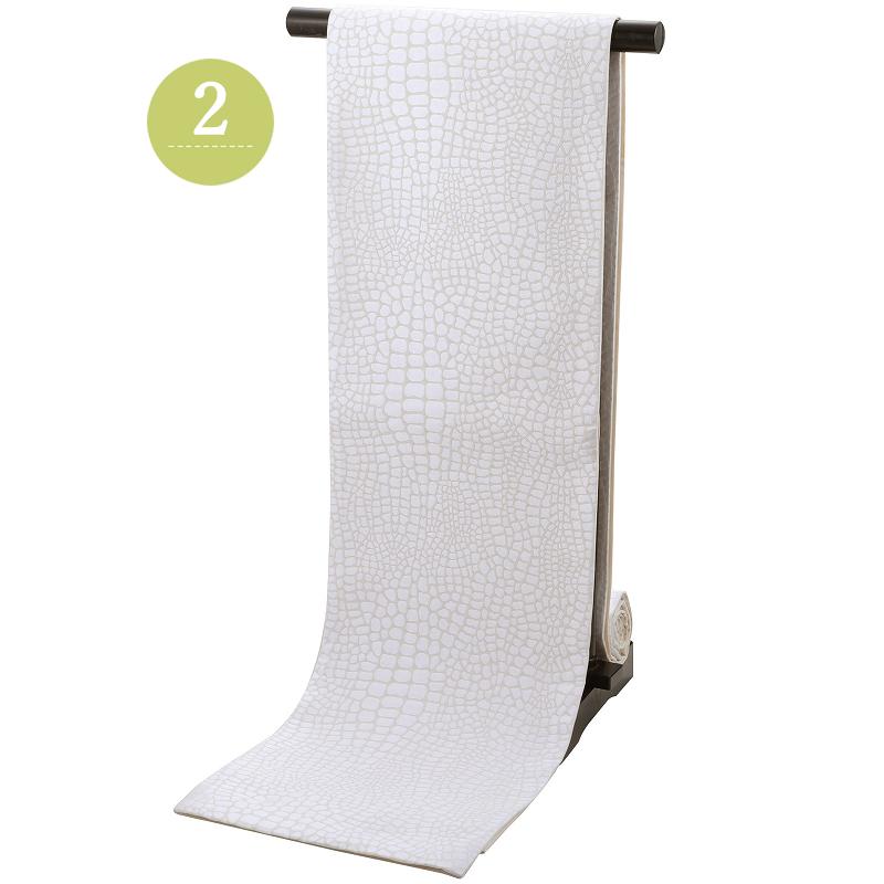 お仕立て上がり 振袖用 クロコ風 型押し柄 袋帯 日本製 全3色 hp-299