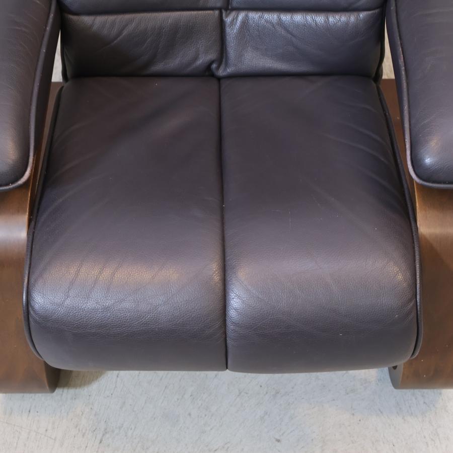 FUJI FURNITURE 冨士ファニチア 本革 リクライニングチェア 1人掛け