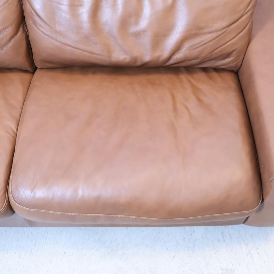 unico ウニコ TERRA テラ レザー フェザー 3人掛けソファー 総皮革